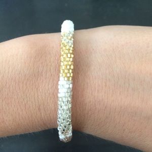 White and gold Lily and Laura Bracelet