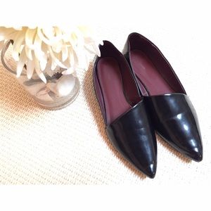 Zara TRAFALUC  Asymmetric Flat Black shoes