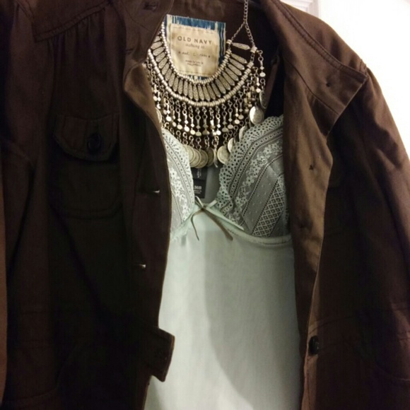 Sexy light blue with brown camisole