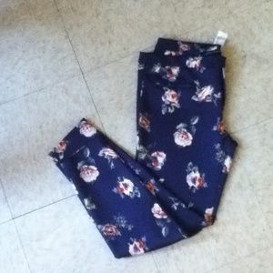 Zara floral trouser pants