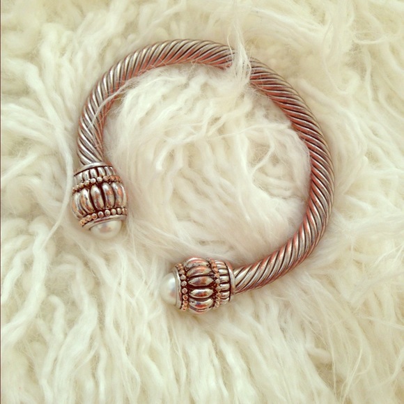 Effy silver/pearl cuff bracelet