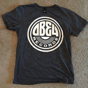 Men's Obey Dark Marbled Gray T Shirt Large