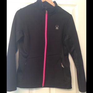 Spyder Core Ski Sweater Child's Large Black & Pink