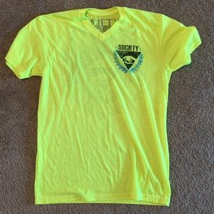Men's Neon Yellow Buckle Society T Shirt Medium
