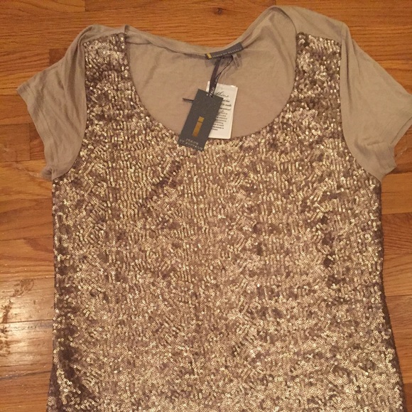 MWT gold sequin shirt