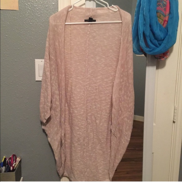 Pink long cardigan