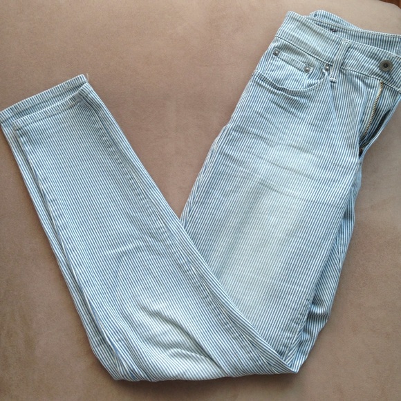 Levi's high waisted pin stripe denim - Picture 4 of 4