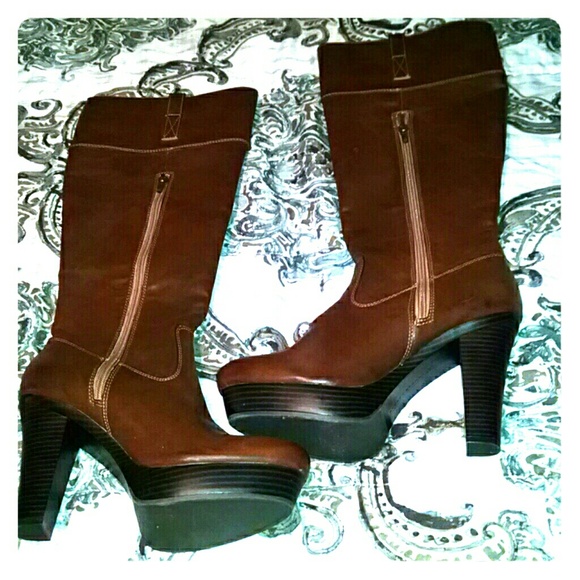 Tall brown boots