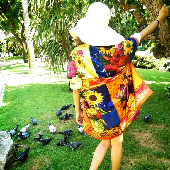 Silk Scarf - Citrus Tournesols