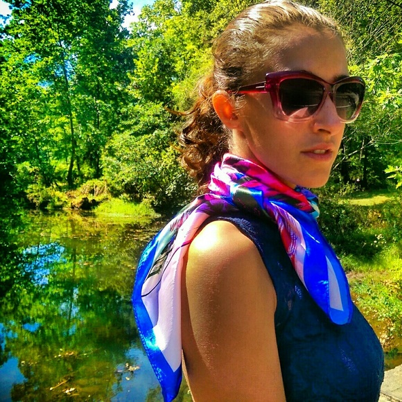 Silk Scarf - Multi Lavender Illusion