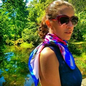 Silk Scarf - Multi Lavender Illusion