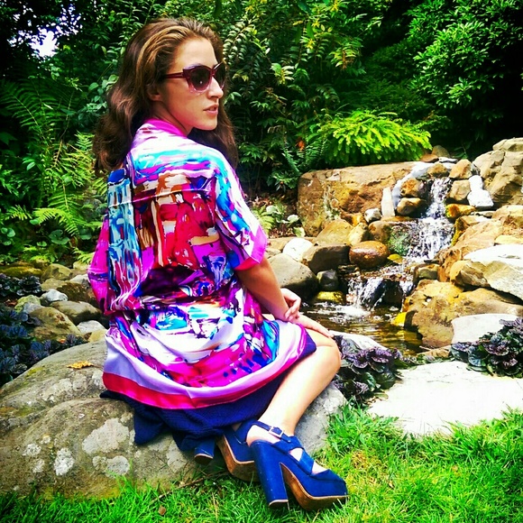 Silk Scarf - Moody Magenta