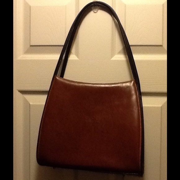 Brown and black purse