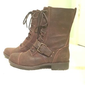 UGG mid calf zip up boots