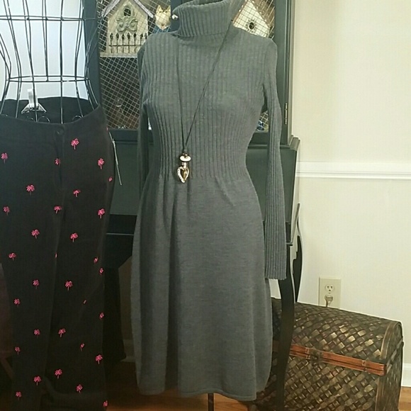 REDUCED! Talbots Sweater dress. Gray turtle neck