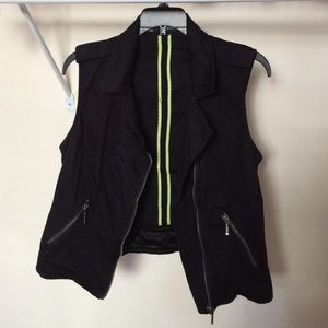 Black Zip-Up Vest