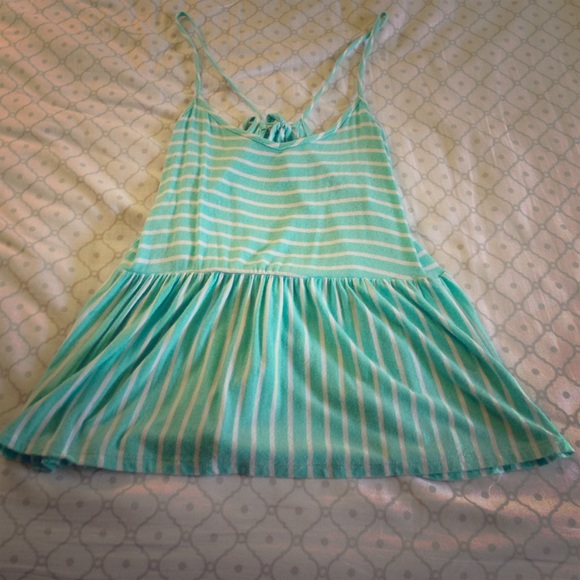 Shirt Aqua and white strips medium