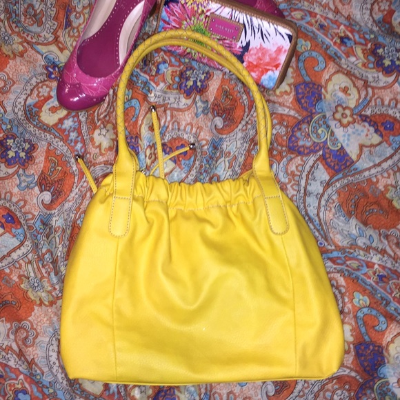 Nine West Yellow Purse - Picture 3 of 4