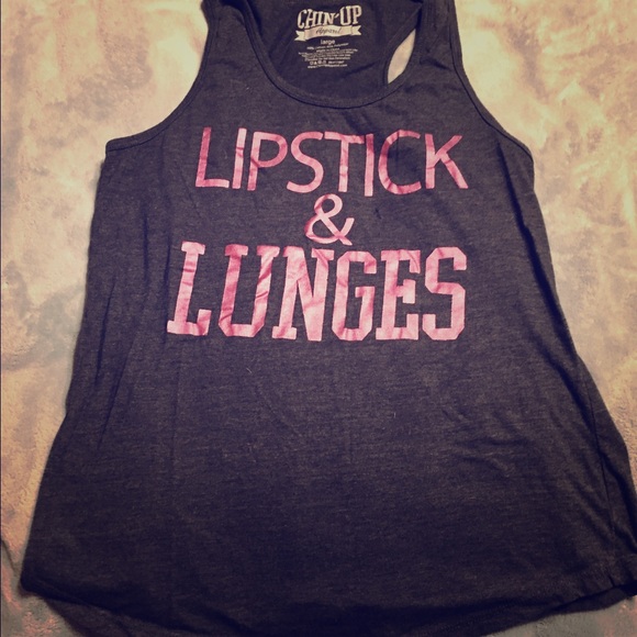 Lipstick and Lunges gym tank