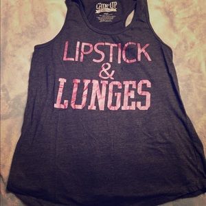 Lipstick and Lunges gym tank