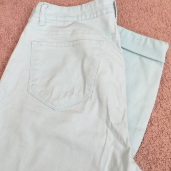 Teal skinny jeans