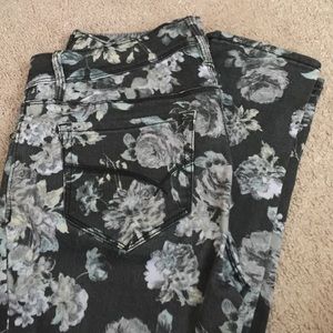 Floral skinny jeans