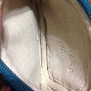 MK wristlet teal . Authentic