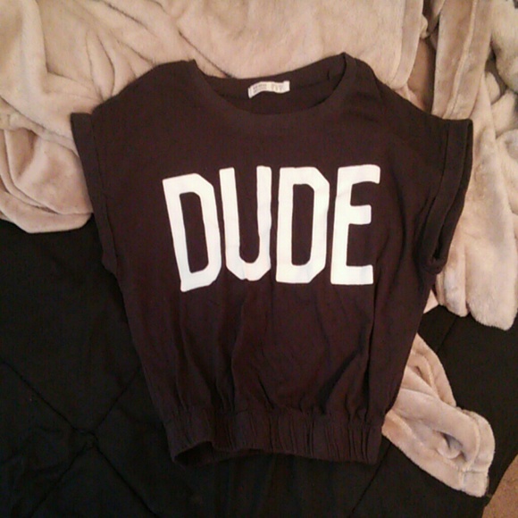 Dude black crop top worn once