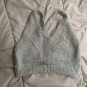 kimchi blue fuzzy crop top