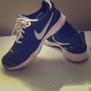 Black and white Nikes