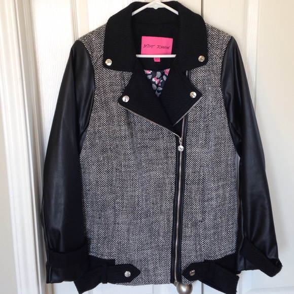 PRICE REDUCED!!! Betsy Johnson Moto Jacket size L