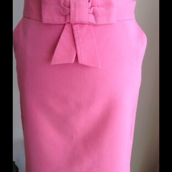 Pink knee length J Crew pencil skirt 10