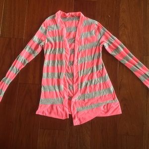 Hot pink and grey cardigan