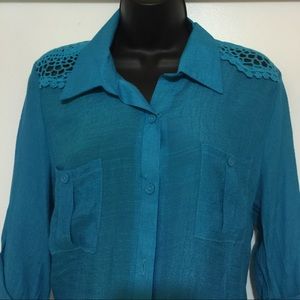 Real blue ladies top size S
