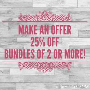 I love reasonable offers! :)