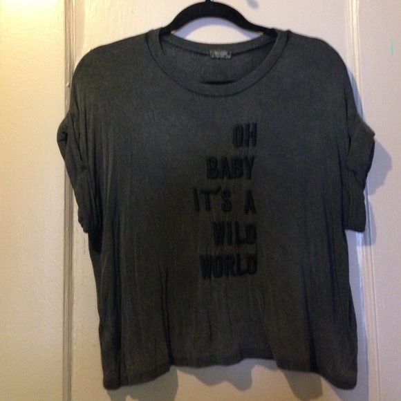Brandy Melville "oh baby it's a wild world" tee