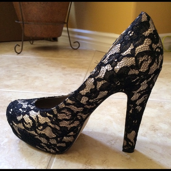 Madden Girl Lace Patterned Heels