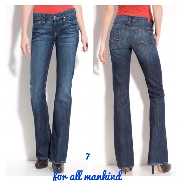 7 FOR ALL MANKIND Flare Low Rise Jeans - Picture 1 of 4
