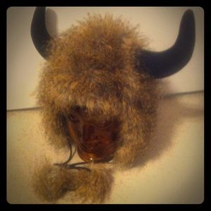 Novelty Buffalo Viking Winter Hat