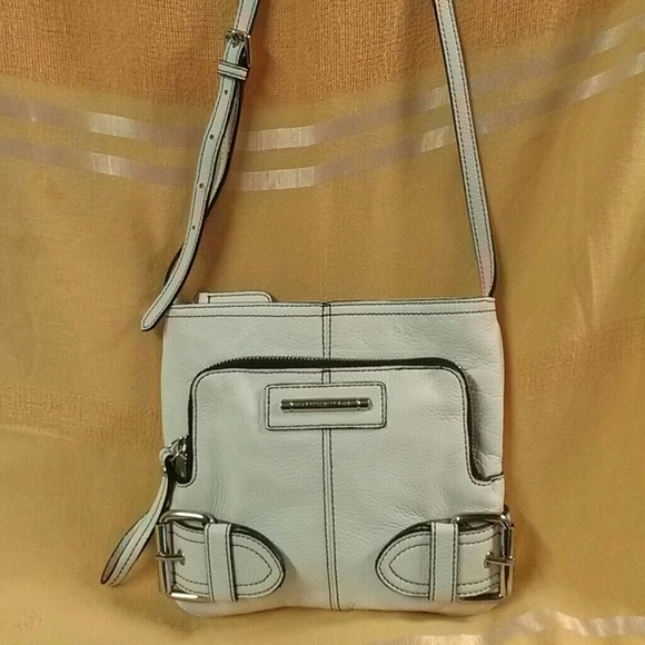 Franco Sarto Genuine Leather Off-White Crossbody