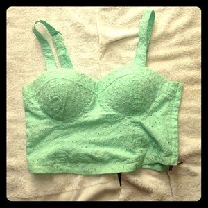 Forever 21 Aqua crop top