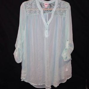 Beautiful sheer mint green shirt