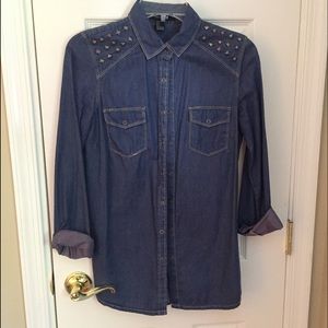Jean button up