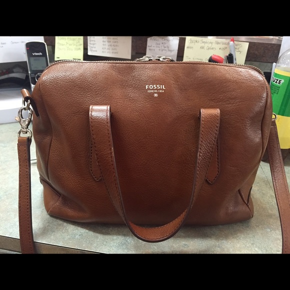 Brown fossil Sydney satchel purse