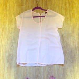 sheer pink top with zippered back