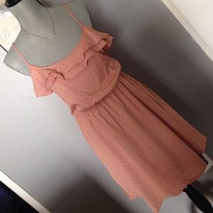 LC Lauren Conrad Pink Gold Stud Dress 10