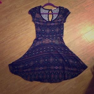Scoop neck skater dress