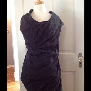 All Saints Black Eyelet Dress