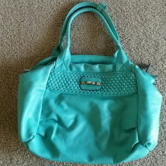Gorgeous teal purse w/ large zippered divider