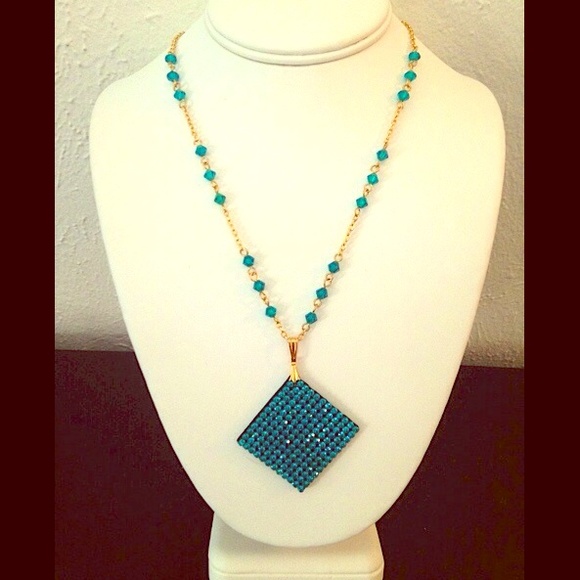 SOLD Alzerina Swarovski Turquoise Necklace